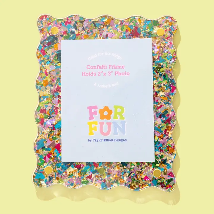 Acrylic magnet frame - Colourful Confetti