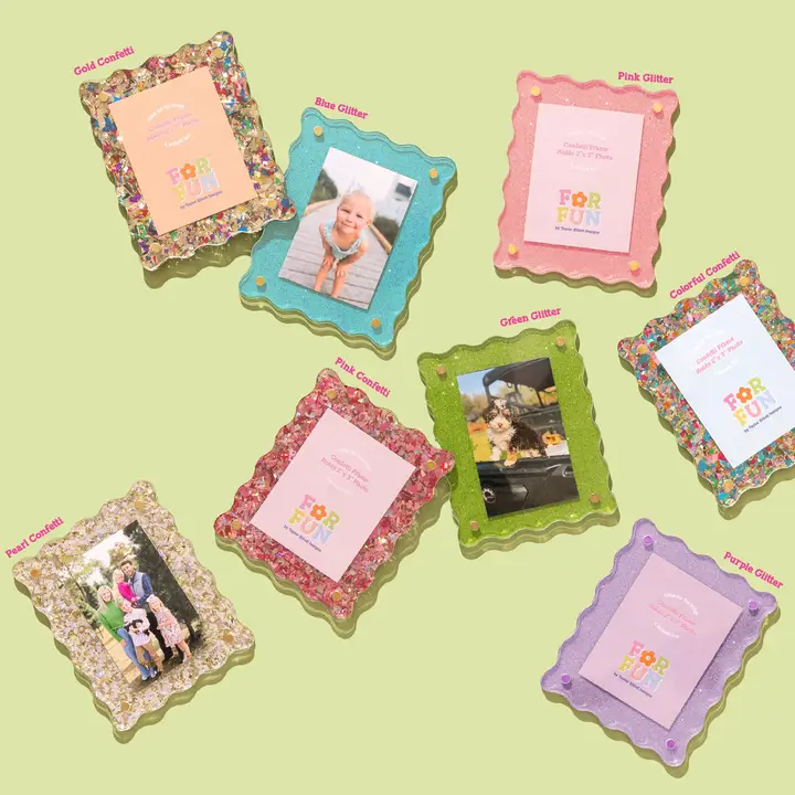 Acrylic magnet frame - Colourful Confetti - Image 2