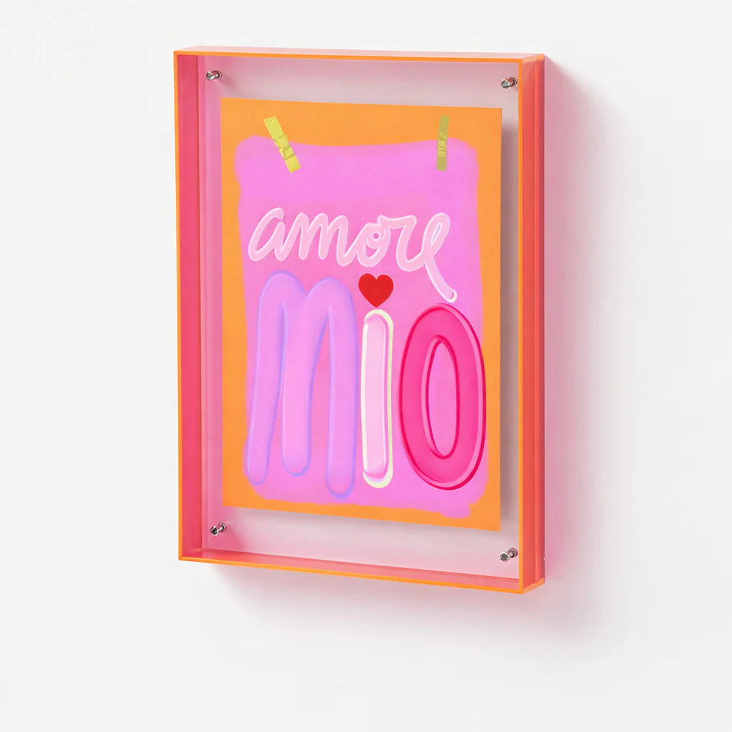 Acrylic Neon Pink Picture frame