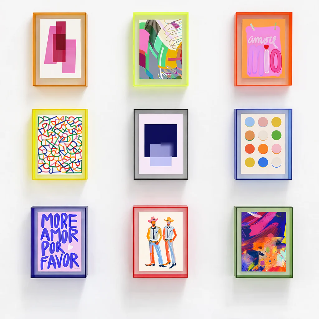 Acrylic Neon Yellow Picture frame - Image 2