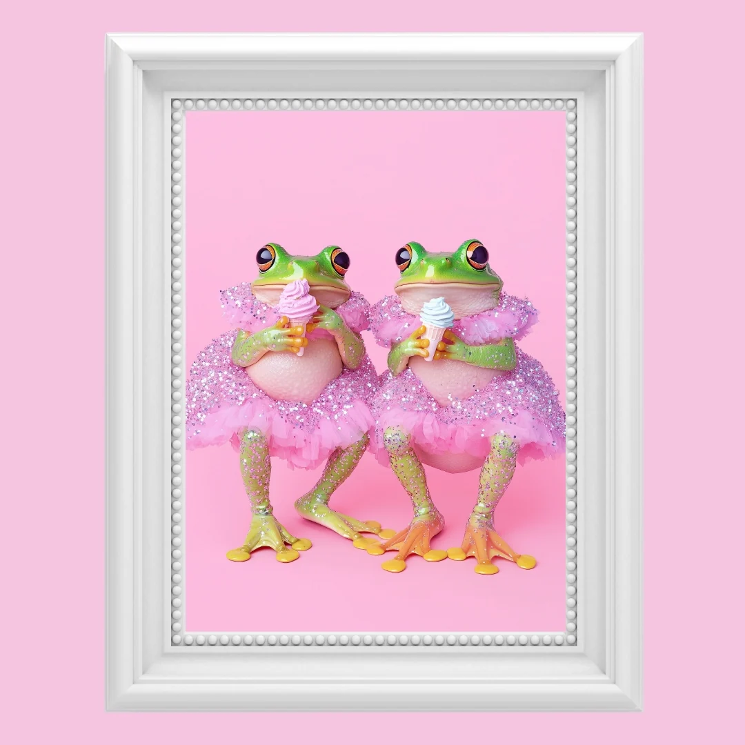 Bestie Frogs Ice-cream print - Image 2