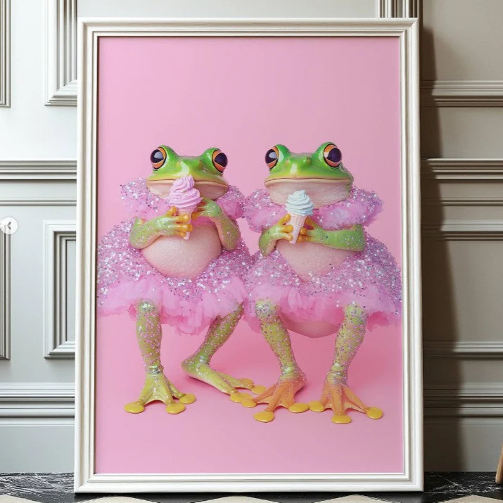 Bestie Frogs Ice-cream print - Image 3