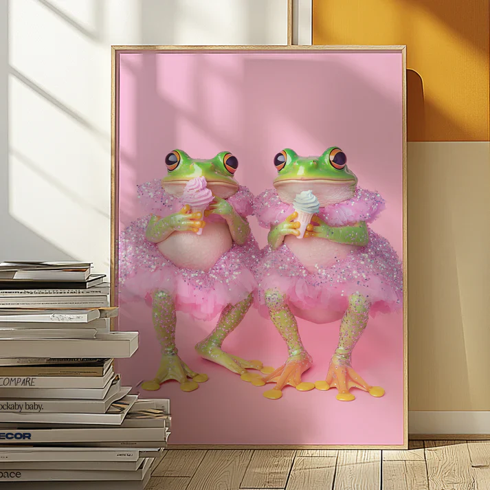 Bestie Frogs Ice-cream print - Image 4