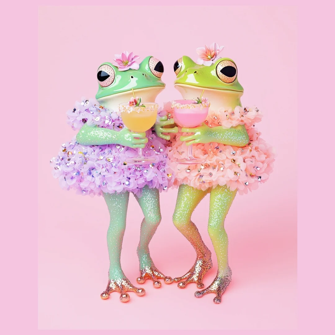 Bestie Frogs Spicy Margs print