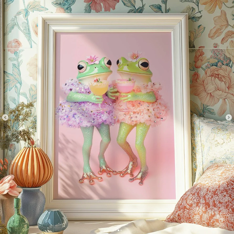 Bestie Frogs Spicy Margs print - Image 4