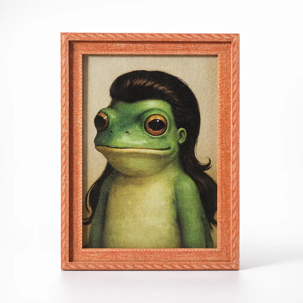 Brown Frog fridge magnet