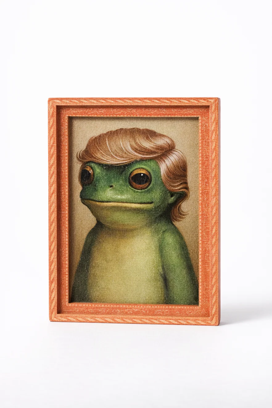 Business frog fridge magnet