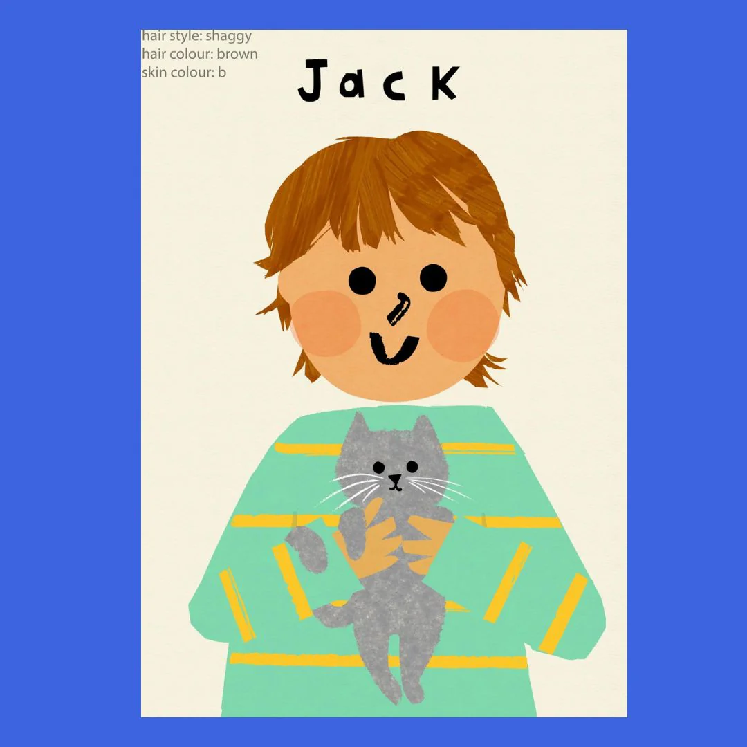 Cat Boy Portrait Print - Personalise - Image 4