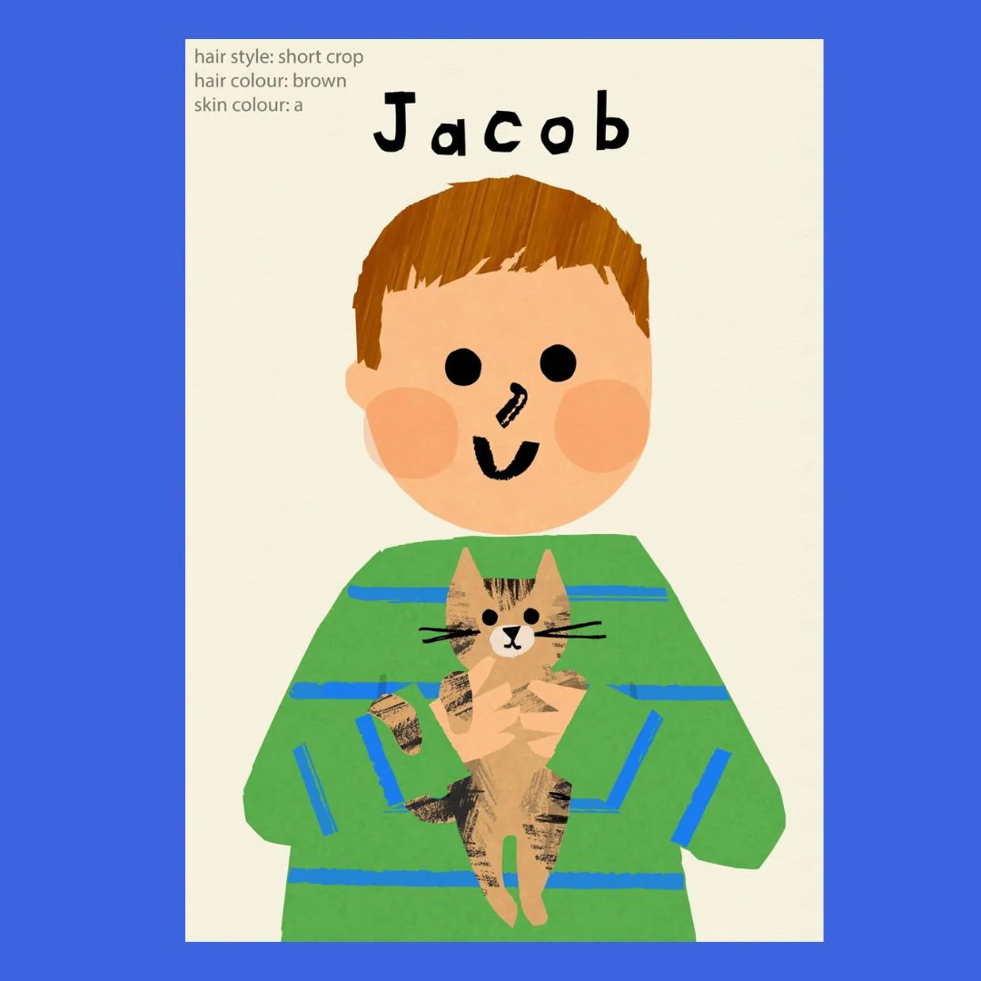Cat Boy Portrait Print - Personalise - Image 5
