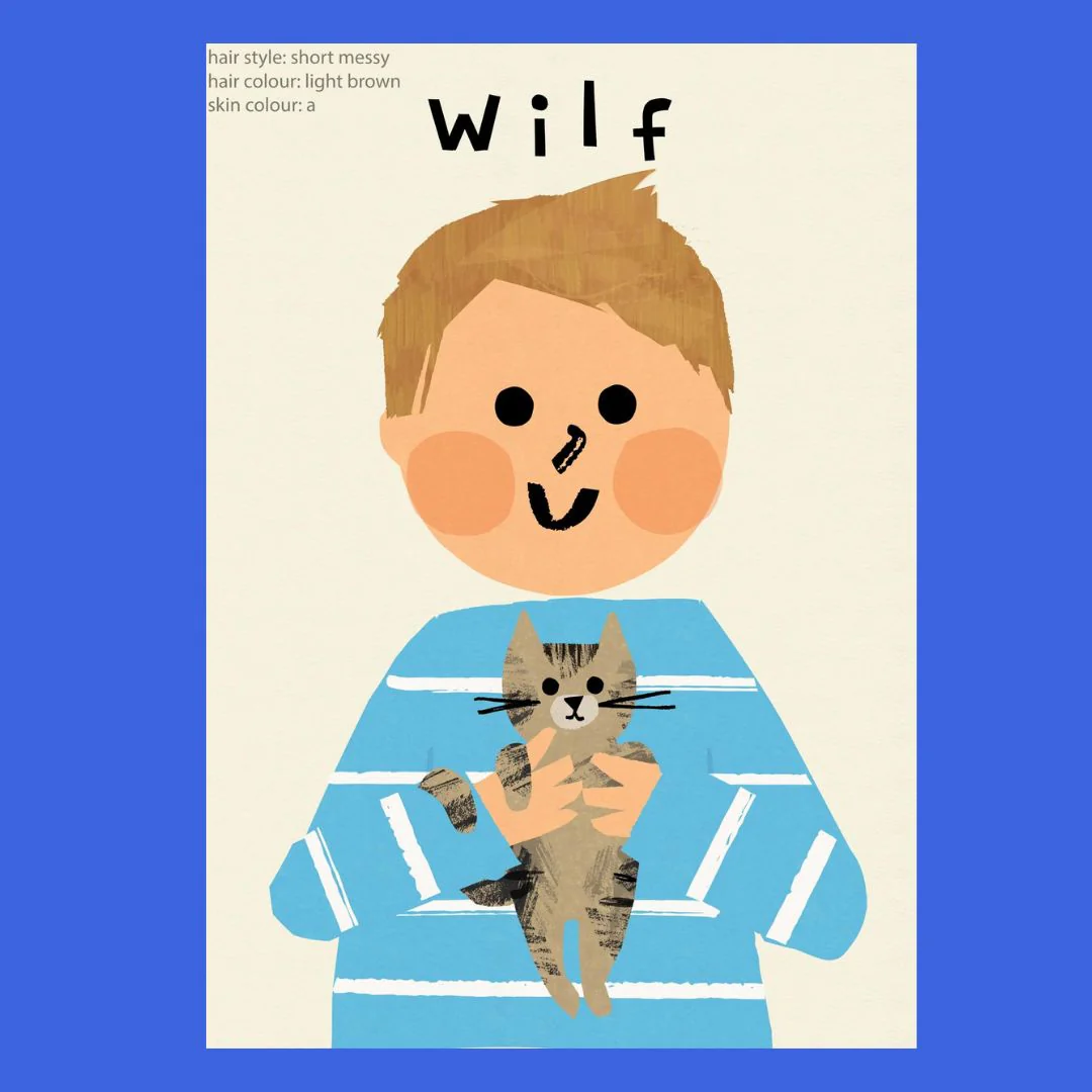 Cat Boy Portrait Print - Personalise - Image 7