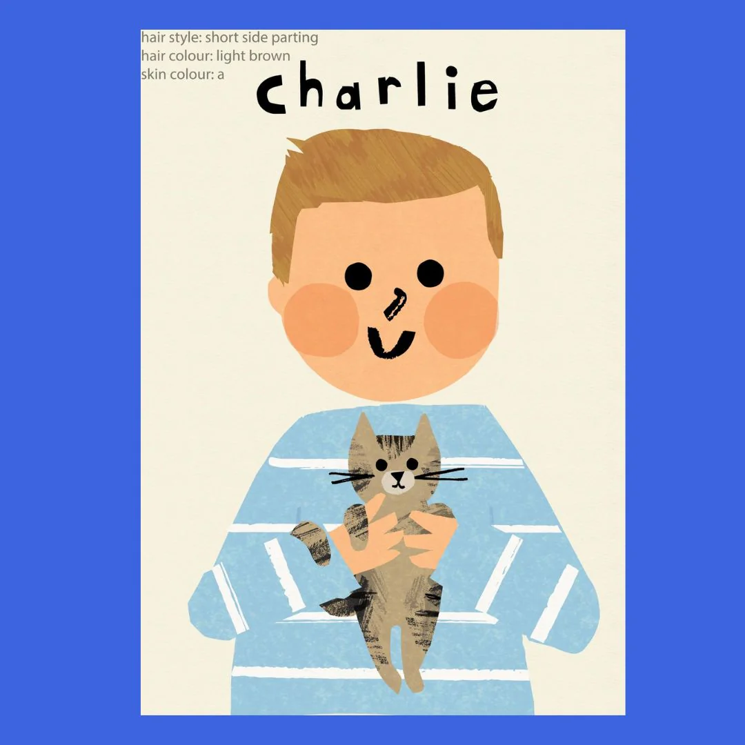 Cat Boy Portrait Print - Personalise - Image 8
