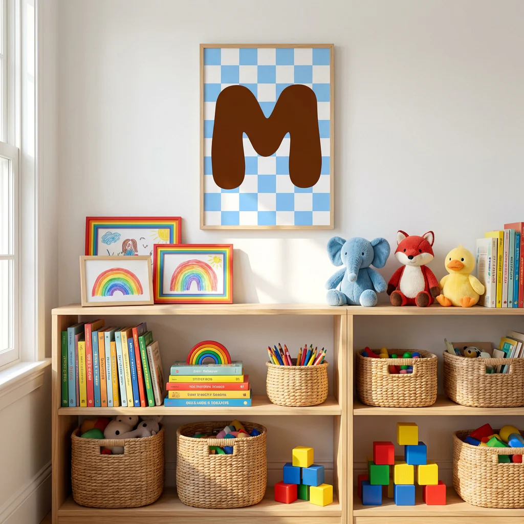 Check Mate Initial Print Letter M - Image 7