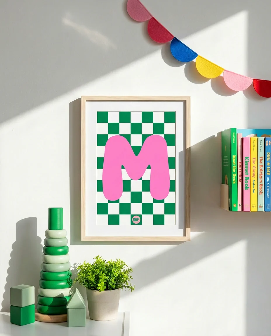 Check Mate Initial Print Letter M - Image 8