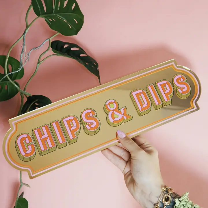 Chips and Dips Gold Mirror