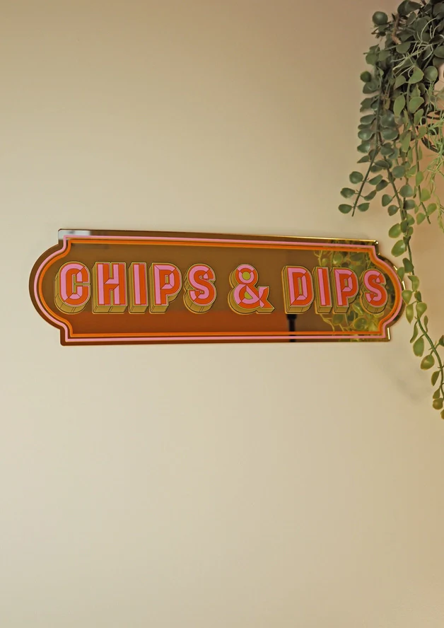 Chips and Dips Gold Mirror - Image 2