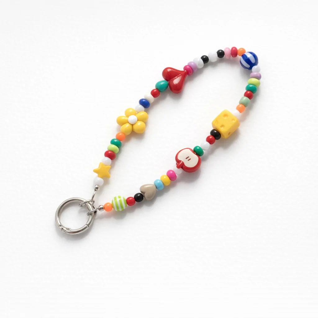 Chunky beaded Bag Charms - Colours assorted - Image 3