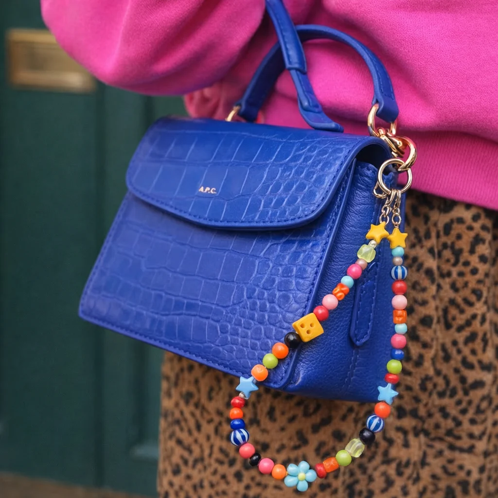 Chunky beaded Bag Charms - Colours assorted - Image 6