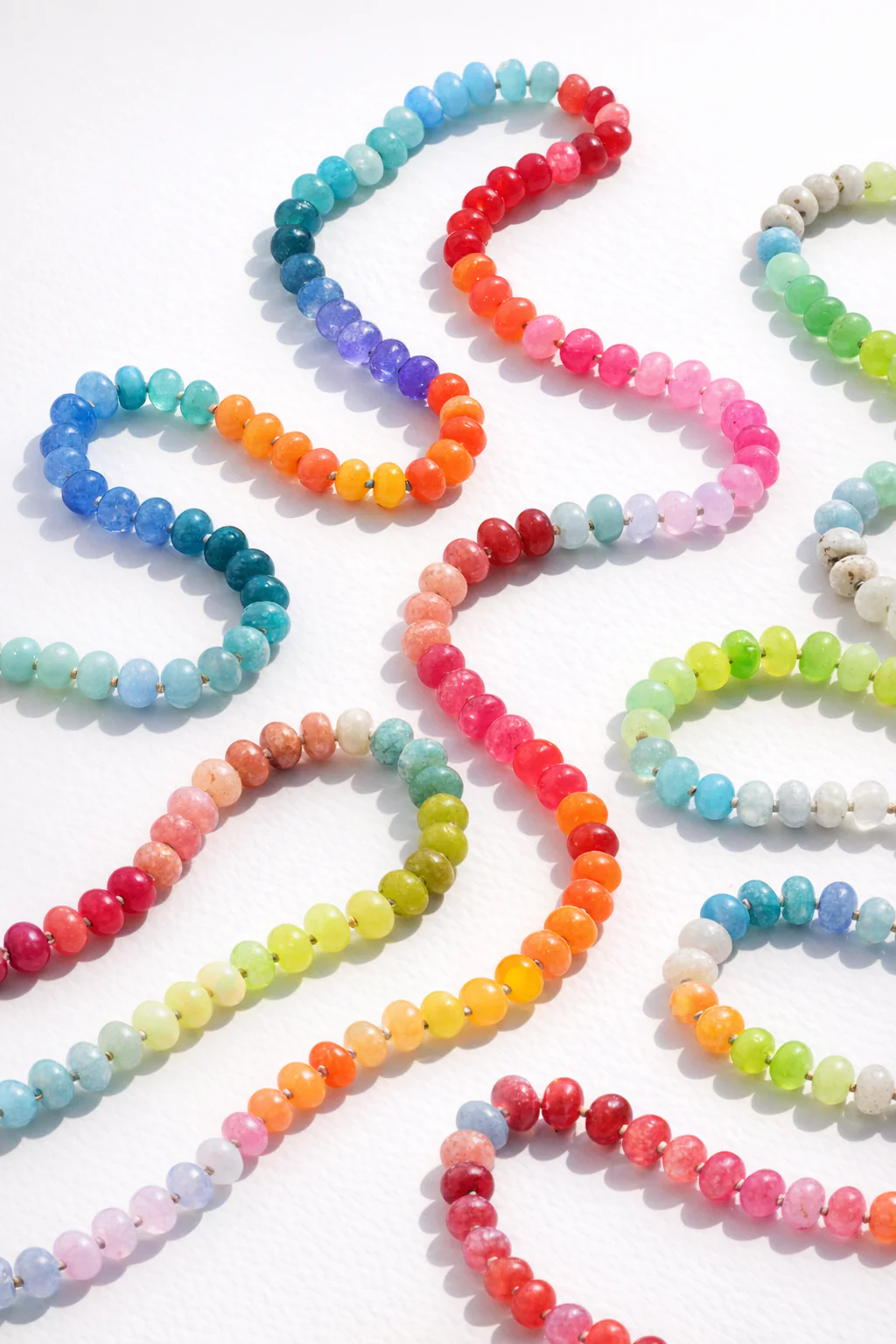 Coloured stone necklace Sunrise