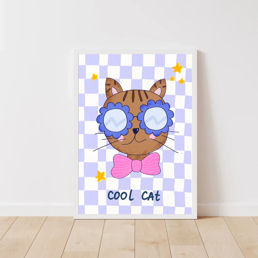 Cool Cat Art Print - Image 2