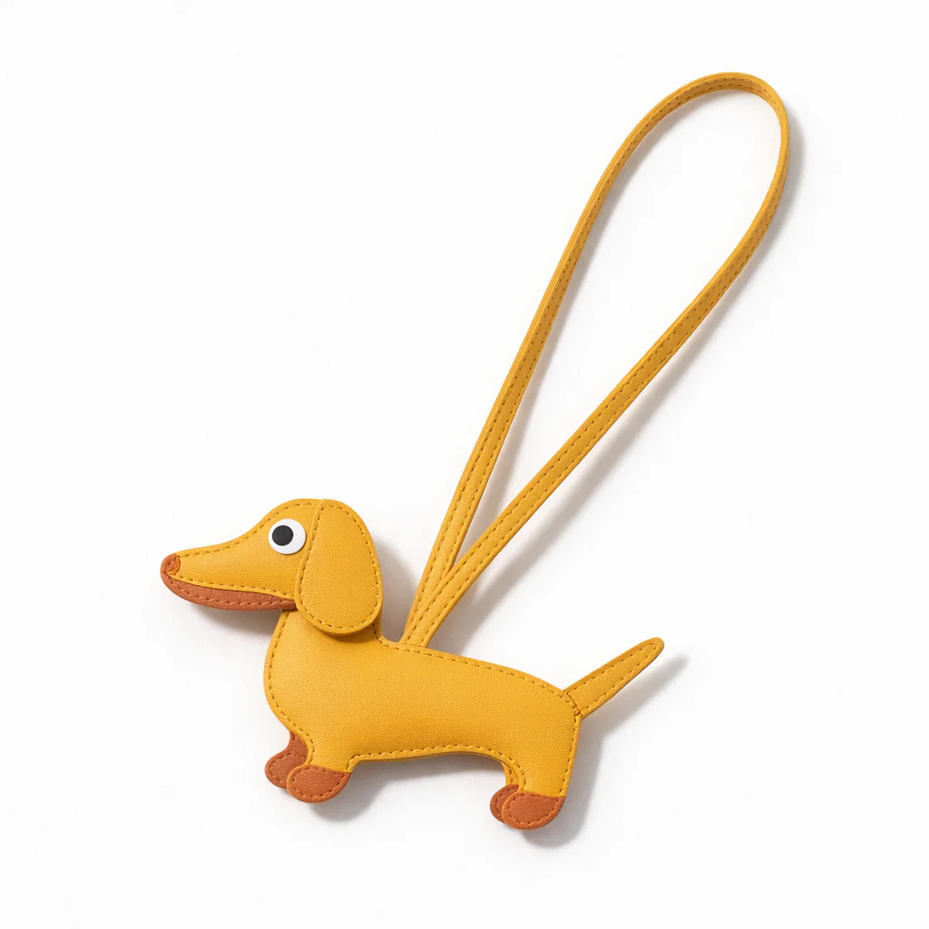Cute Sausage dog key charm - colours assorted - Image 2
