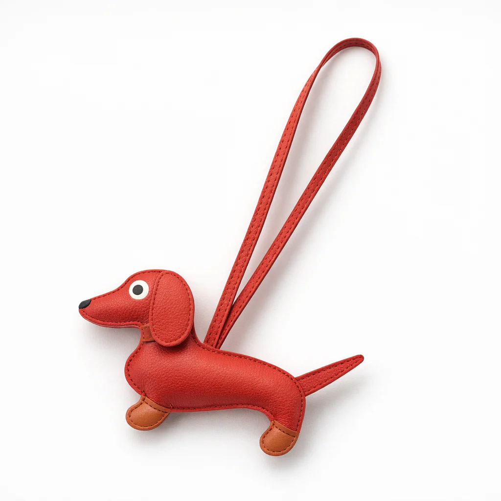 Cute Sausage dog key charm - colours assorted - Image 3