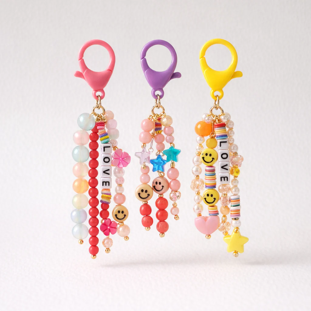 Dangle clip on Bag Charm - Colours assorted - Image 2