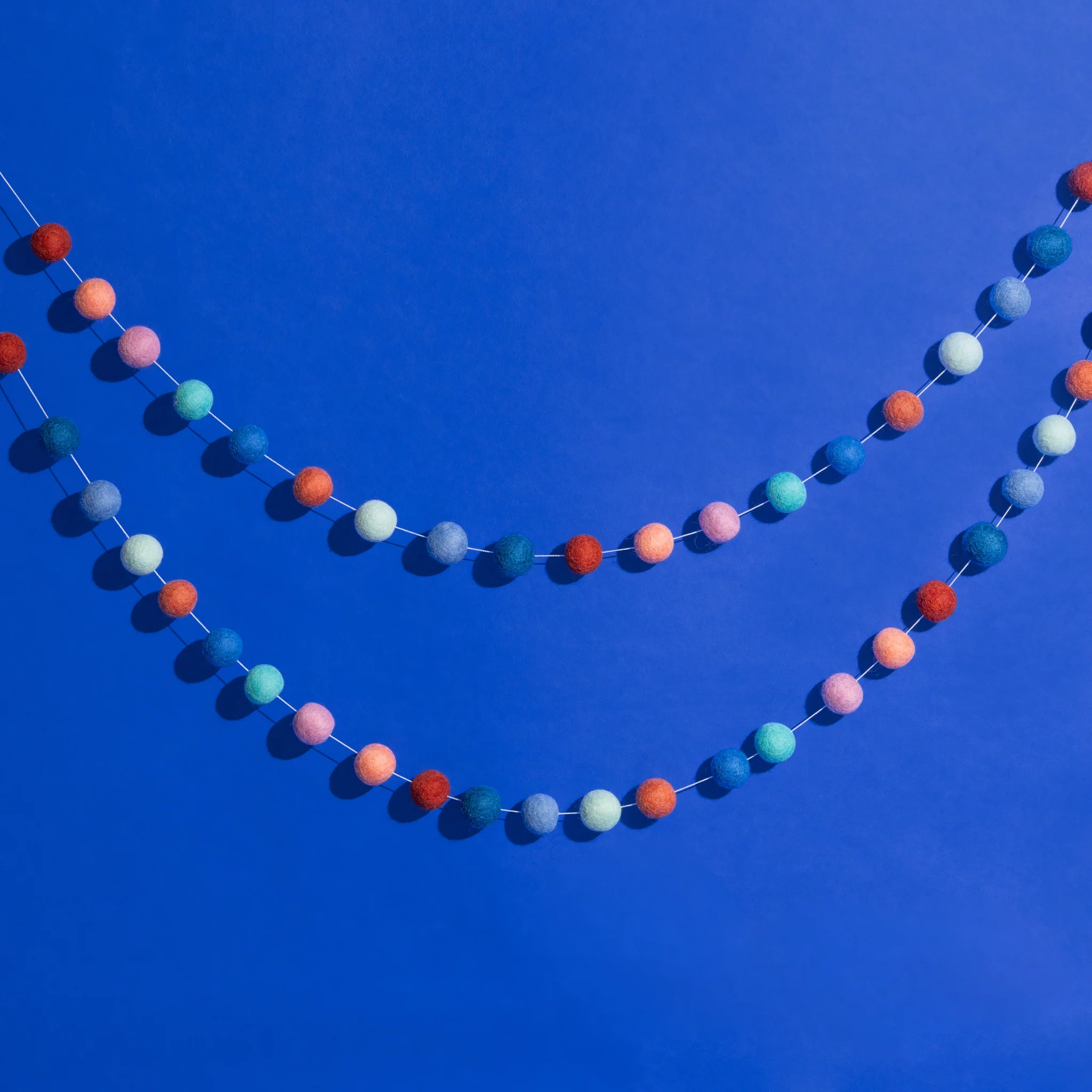 Fair Trade Felt Ball Garland - Fresh Earth - Image 3