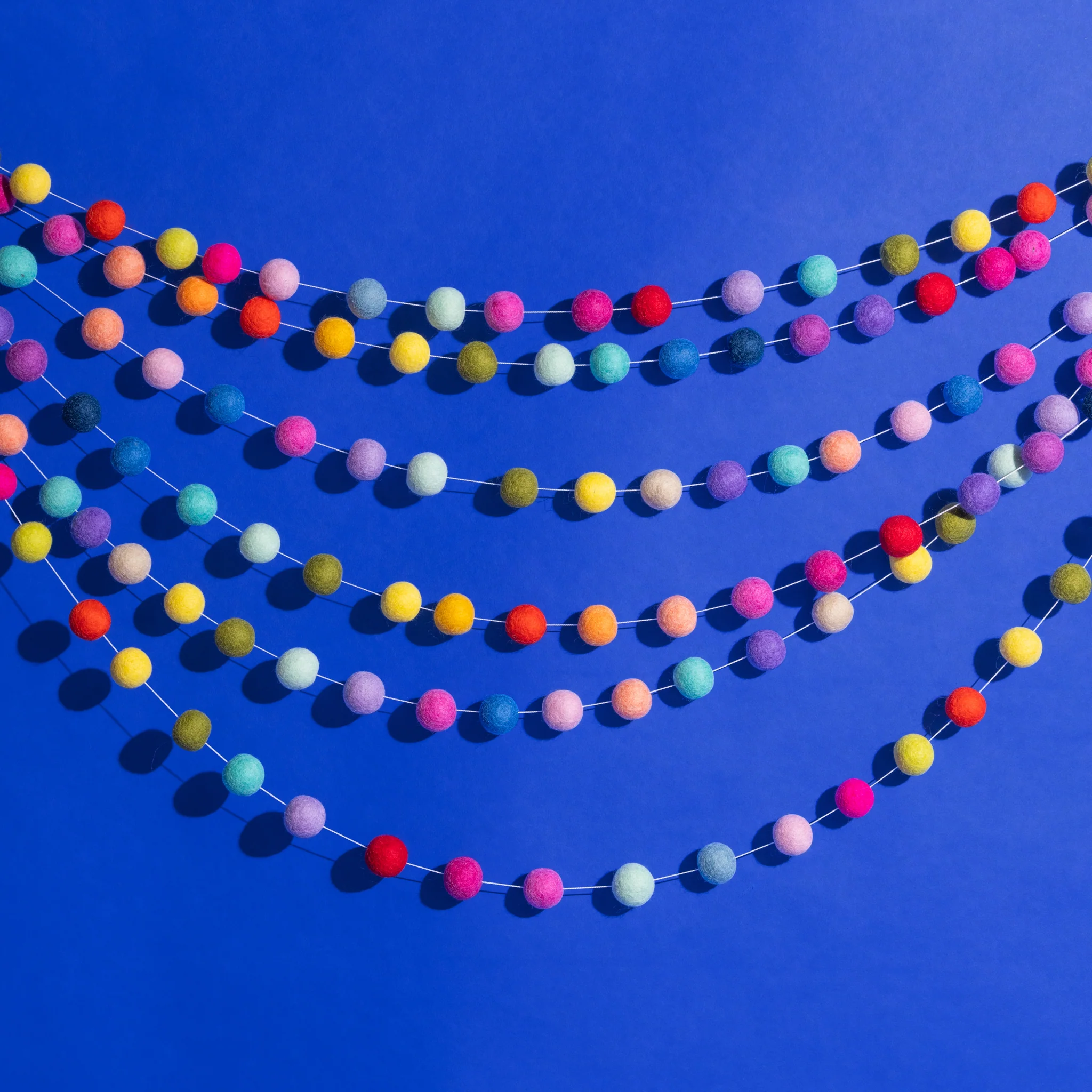 Fair Trade Felt Ball Garland - Fresh Earth - Image 4