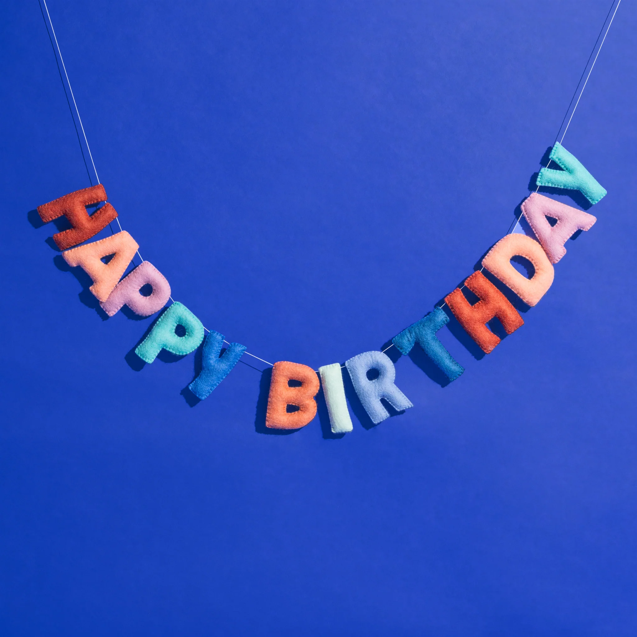 Fair Trade Happy Birthday Felt Garland - Fresh Earth - Image 3