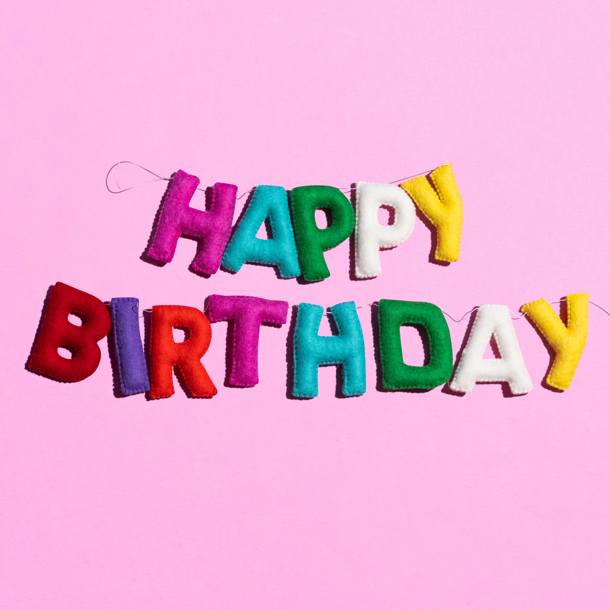 Fair Trade Happy Birthday Felt Garland - Ice cream Sundae