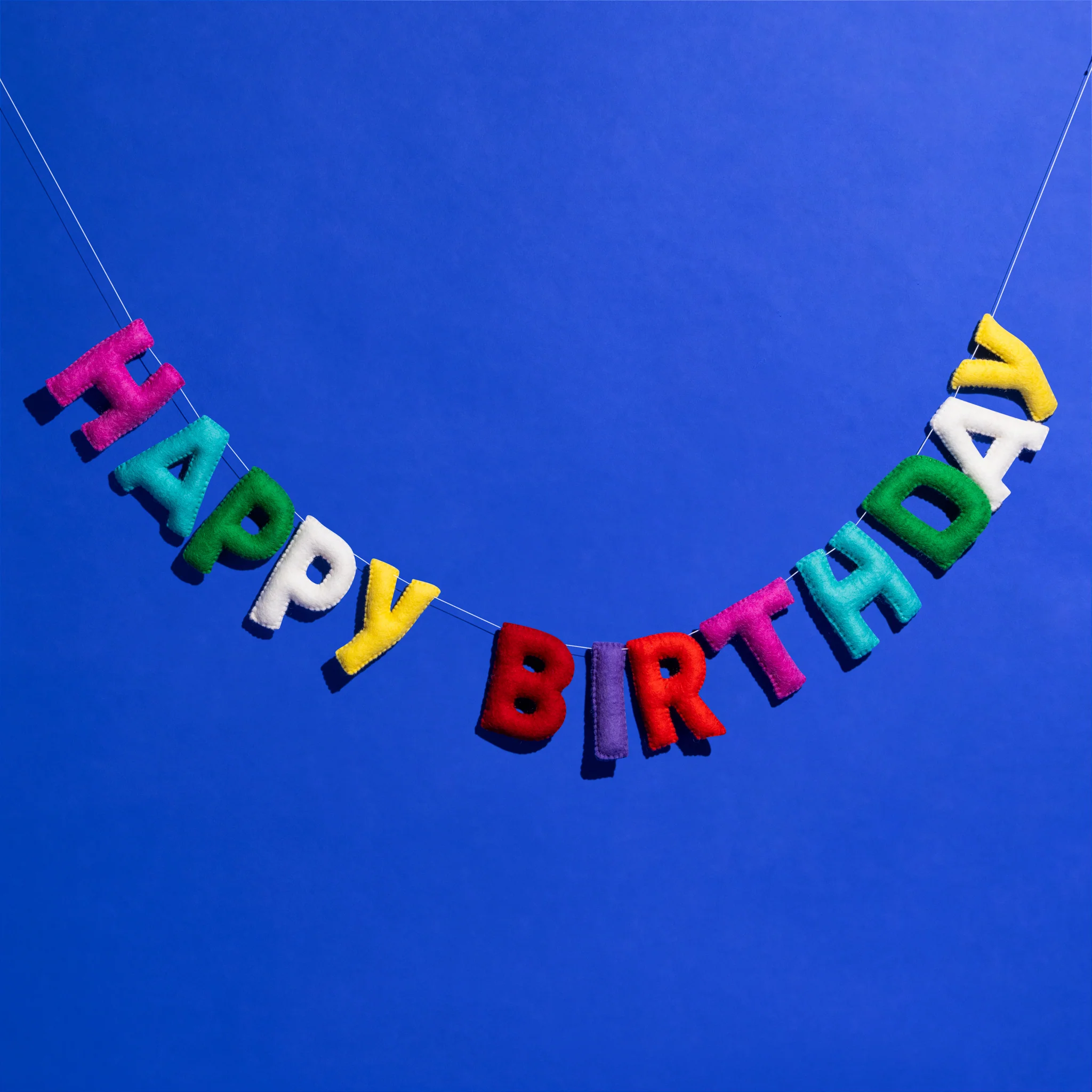 Fair Trade Happy Birthday Felt Garland - Ice cream Sundae - Image 2