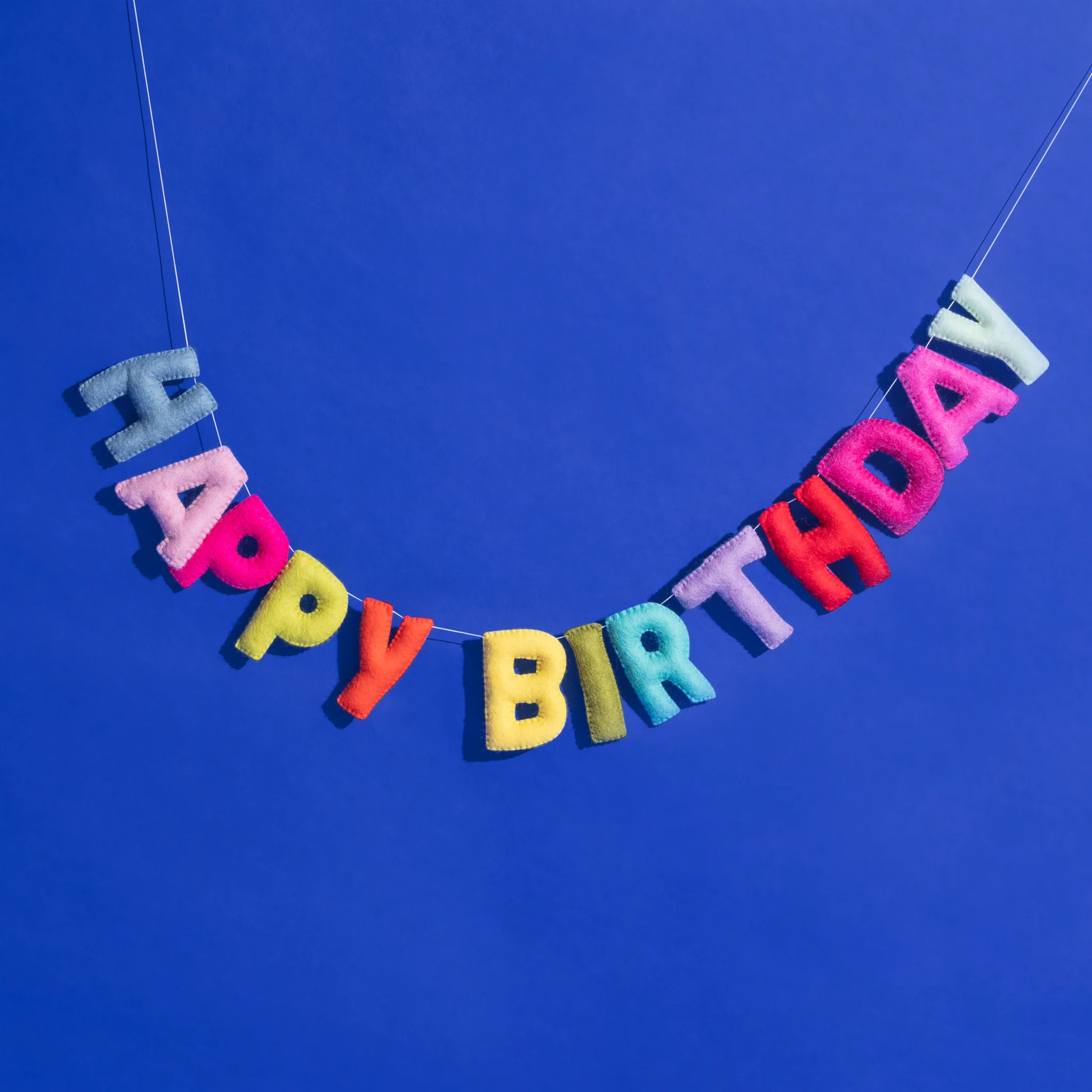 Fair Trade Happy Birthday Felt Garland - The Holiday - Image 4