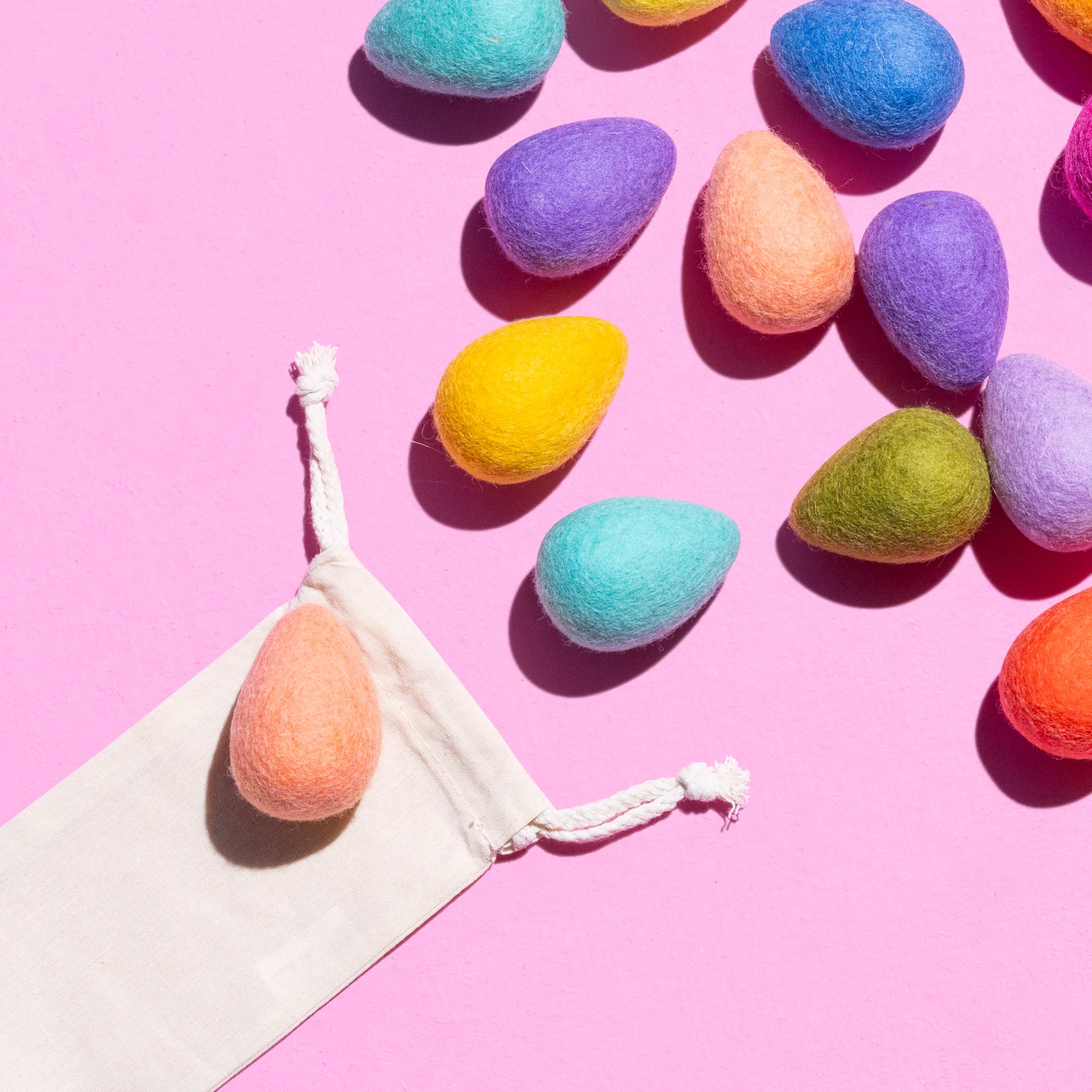 Fair Trade Plain Felt Easter Egg - Colours assorted - Image 3