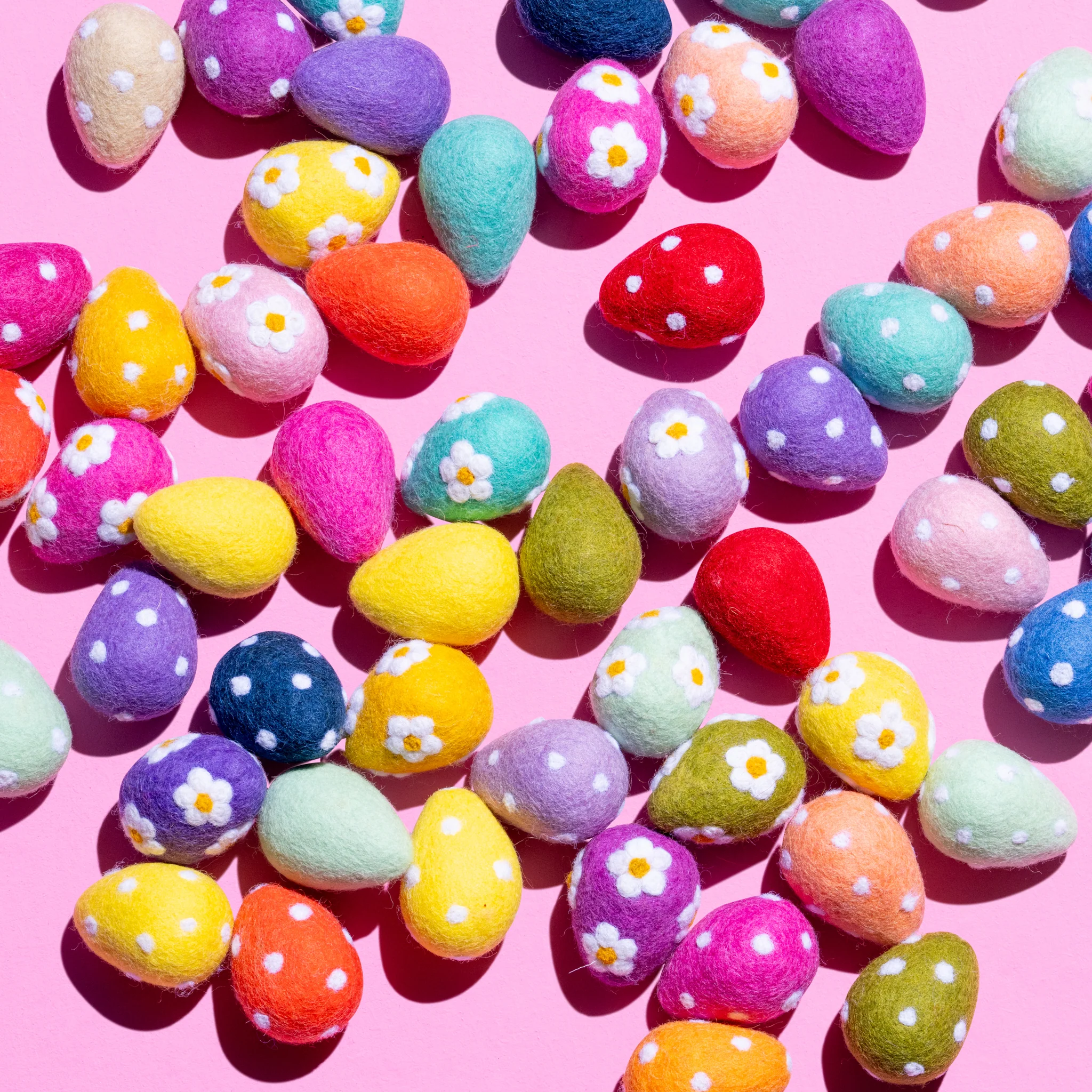 Fair Trade Spotty Felt Easter Egg - Colours assorted - Image 4