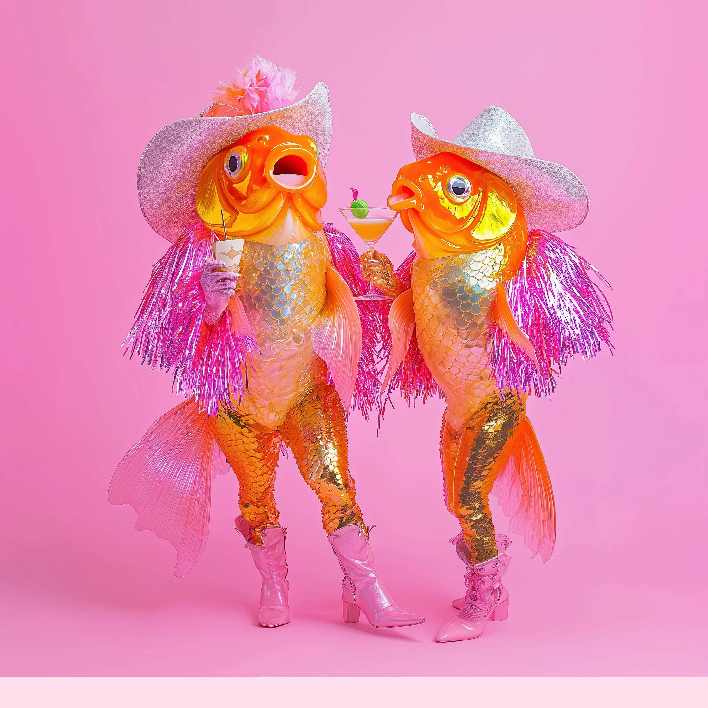 Fishy Sister with Cosmo's Silver Hat Print - Image 2
