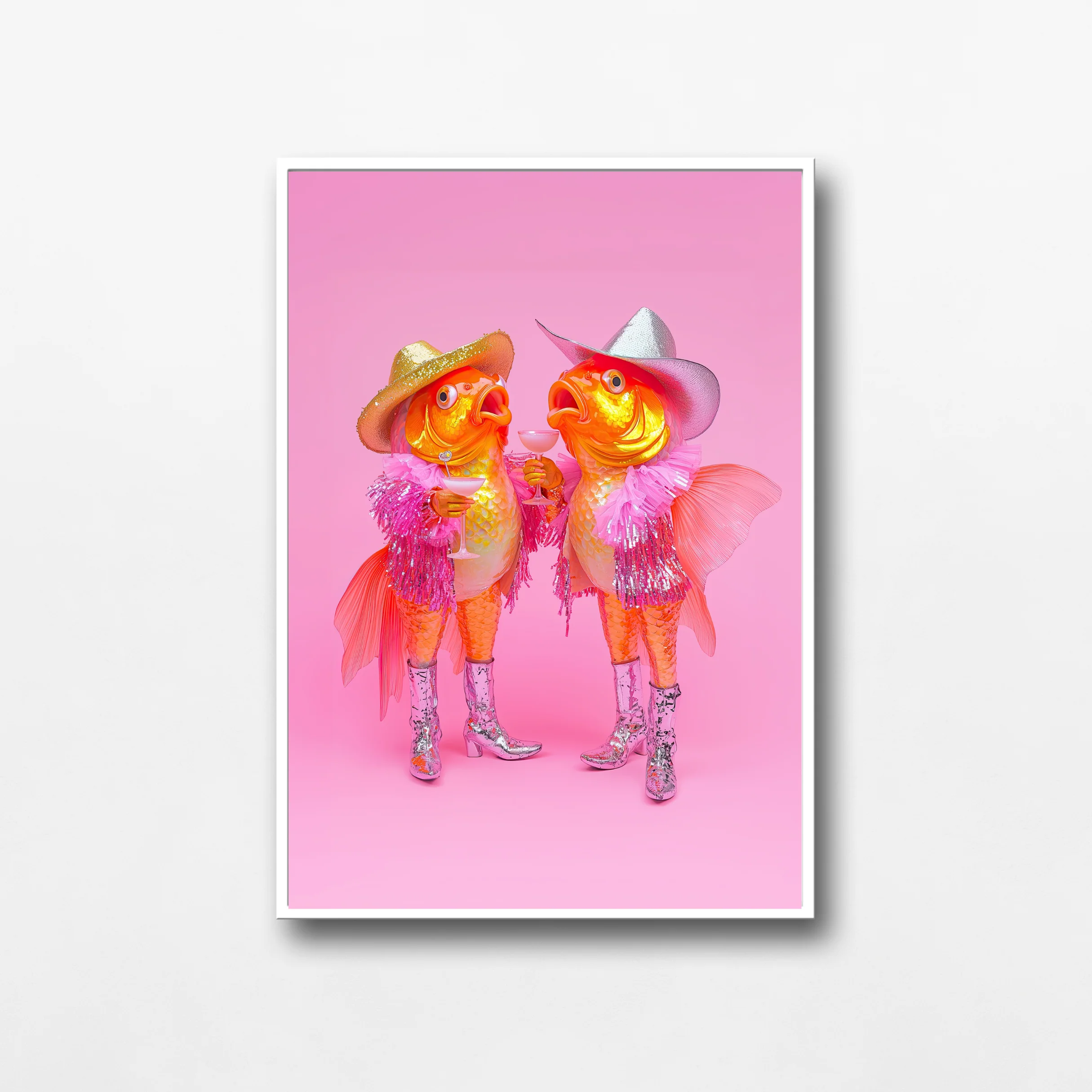 Fishy Sister with Cosmo's Silver Hat Print - Image 4