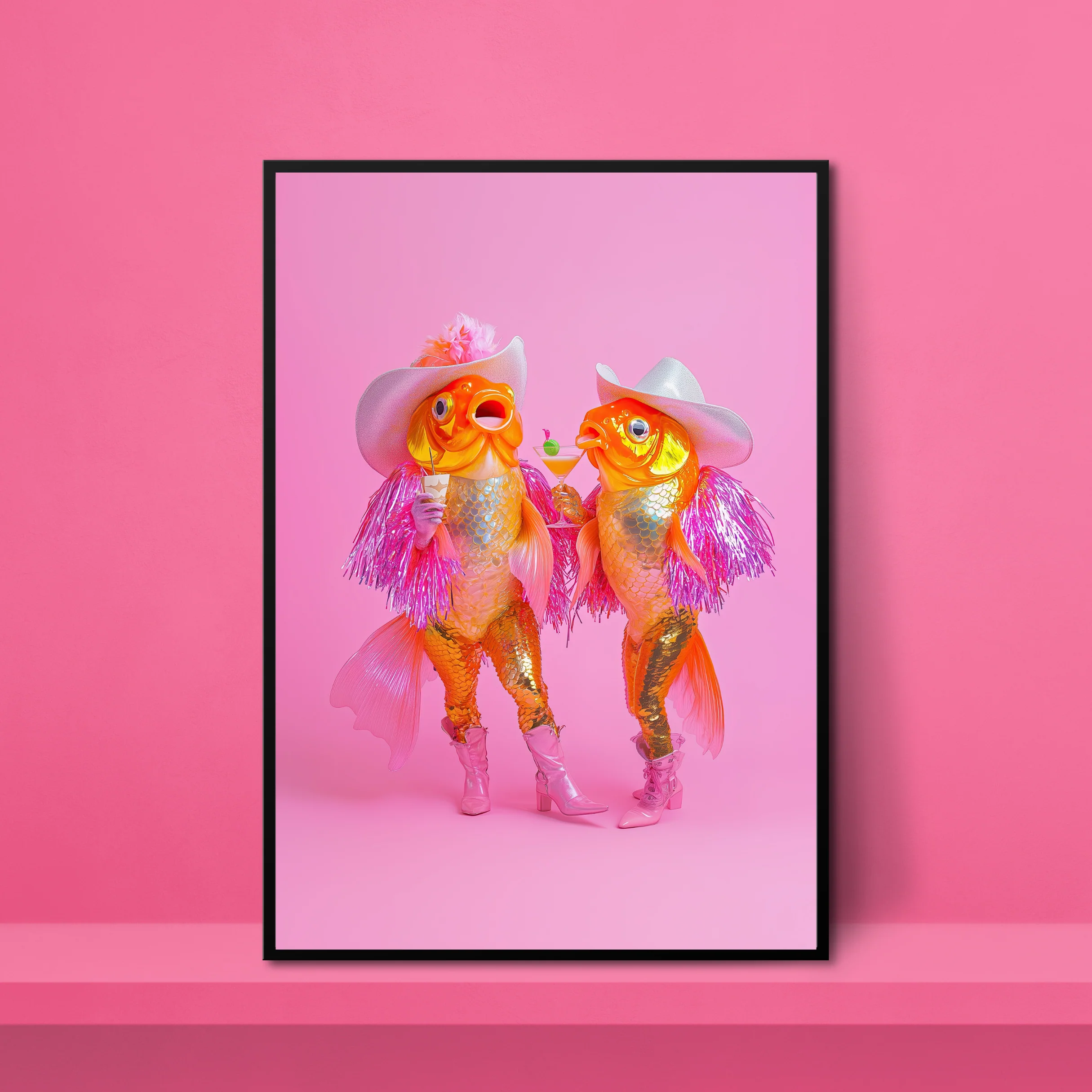 Fishy Sister with Cosmo's Silver Hat Print - Image 6