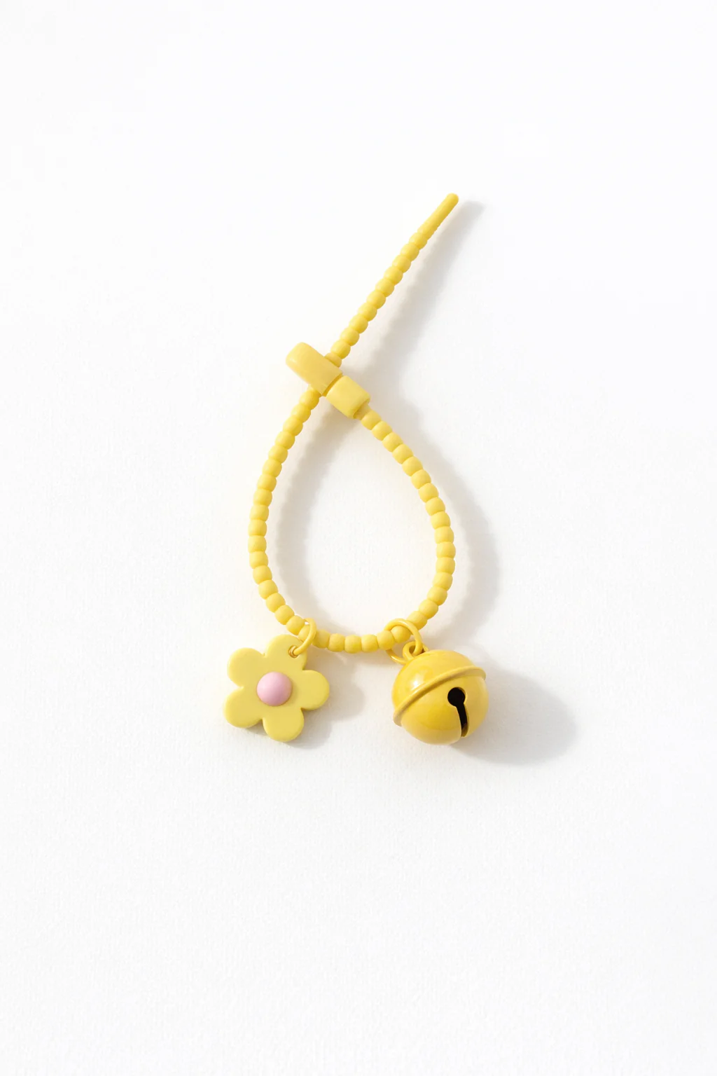 Floral silicon grip tie key chain with bell - colours assorted - Image 9