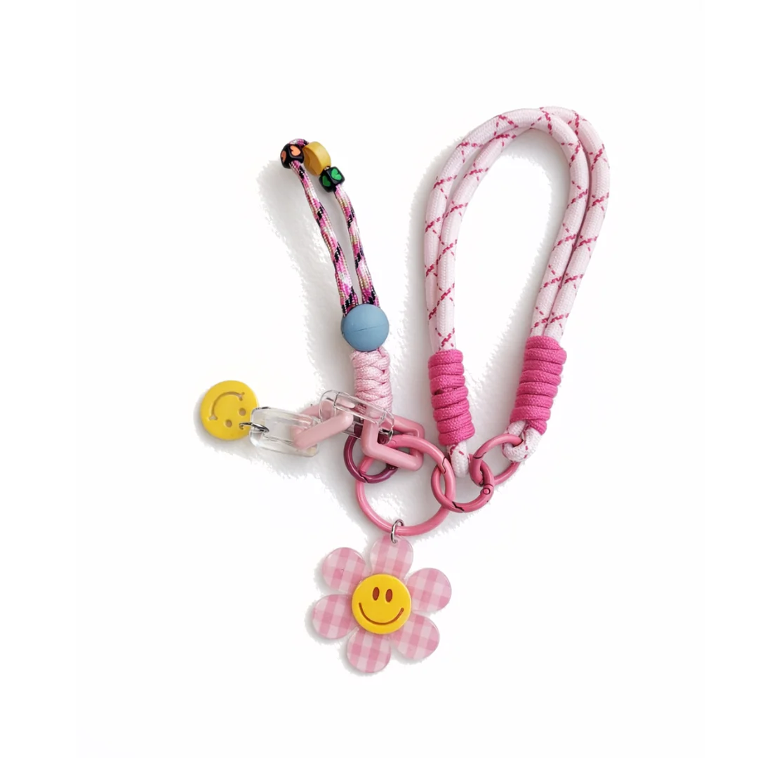 Flower power bag charm / key ring - Image 2