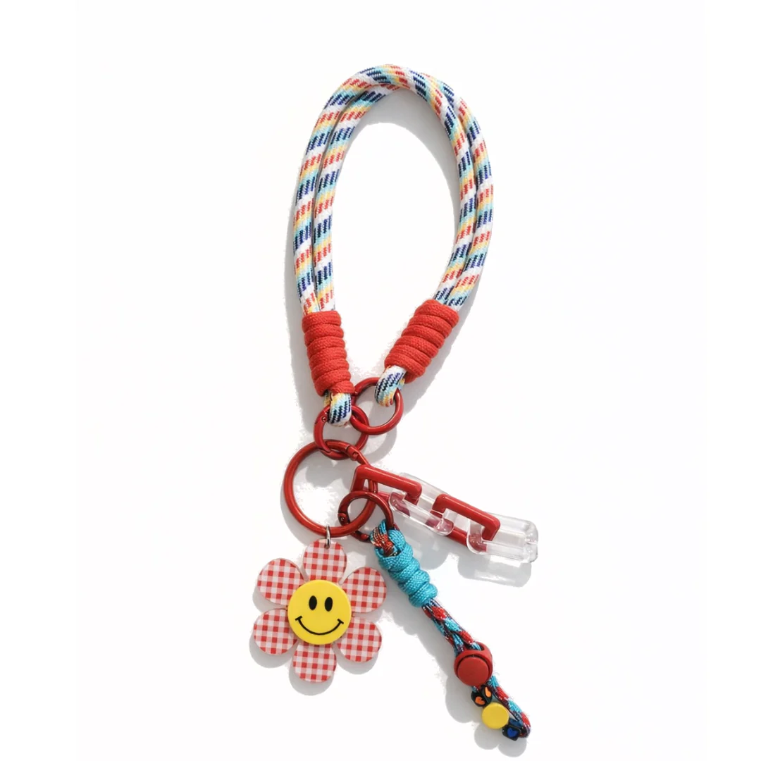 Flower power bag charm / key ring - Image 3