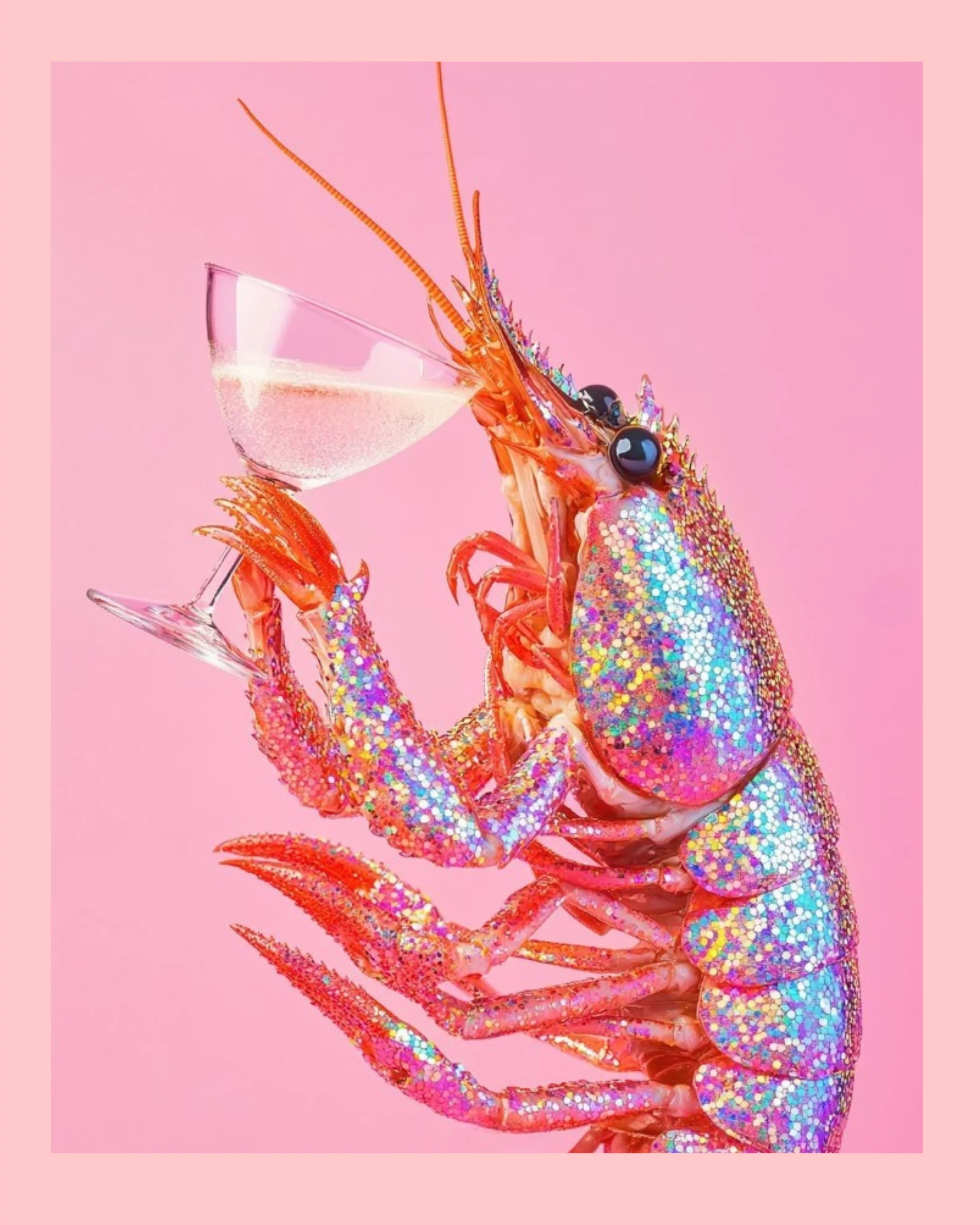 Glitter Shrimp Print