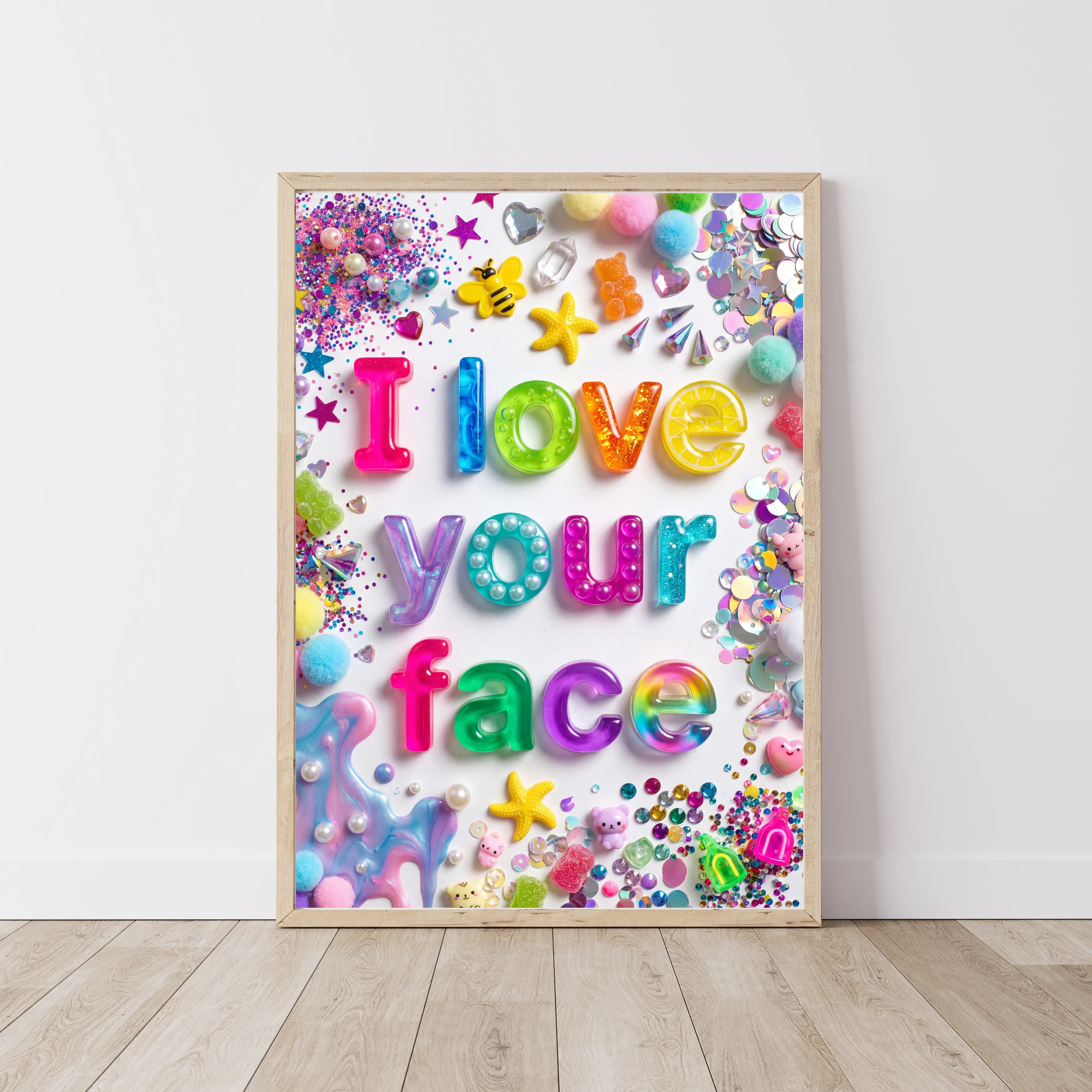 I Love Your Face - Collage Print - Image 2