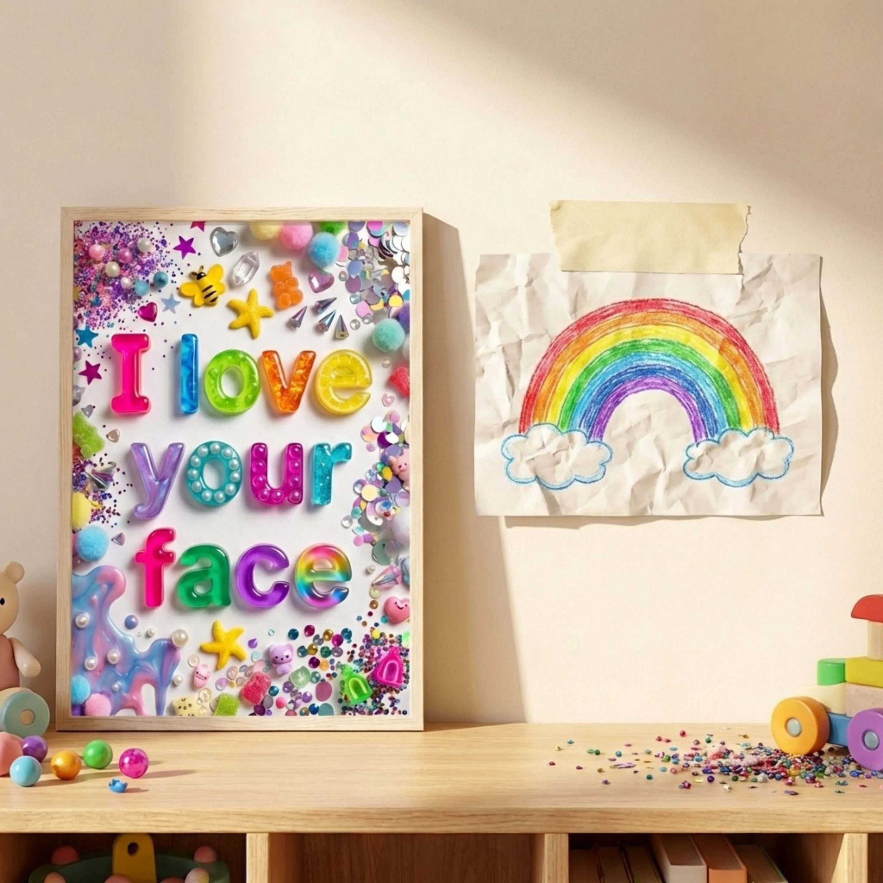 I Love Your Face - Collage Print - Image 3