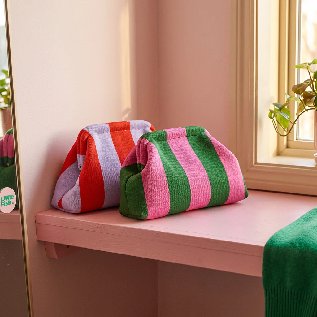 Its back! Striped ANYTHING bag - Orange / Pink - Image 2