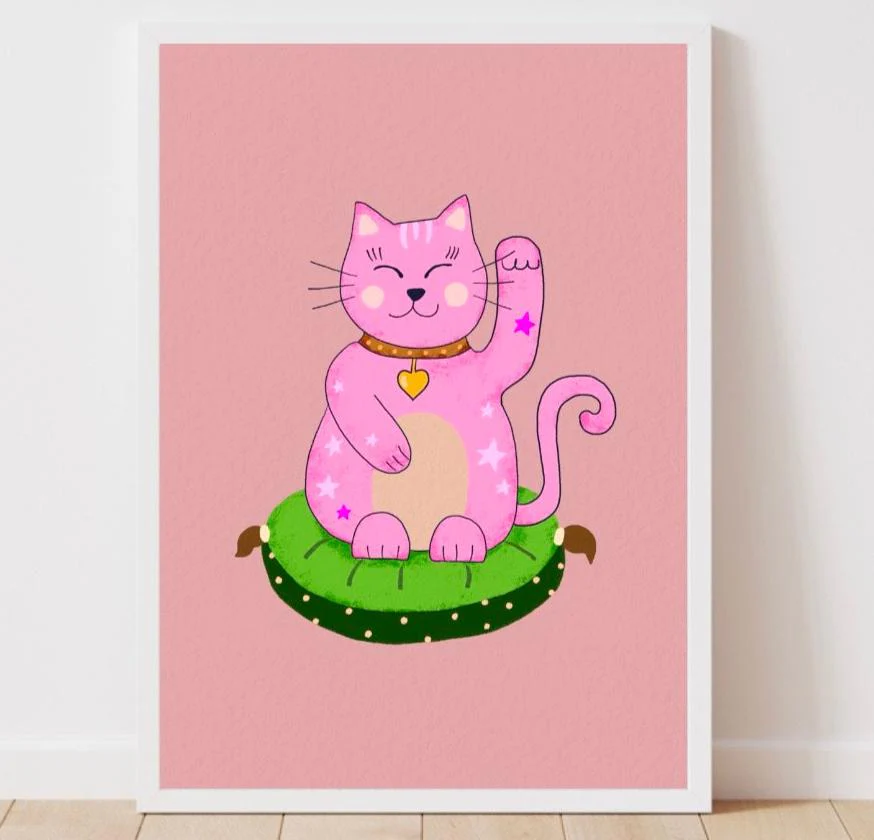 Lucky Cat Print