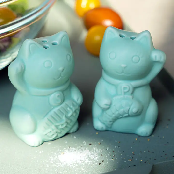 Lucky Cat Salt and Pepper Shakers - Image 3