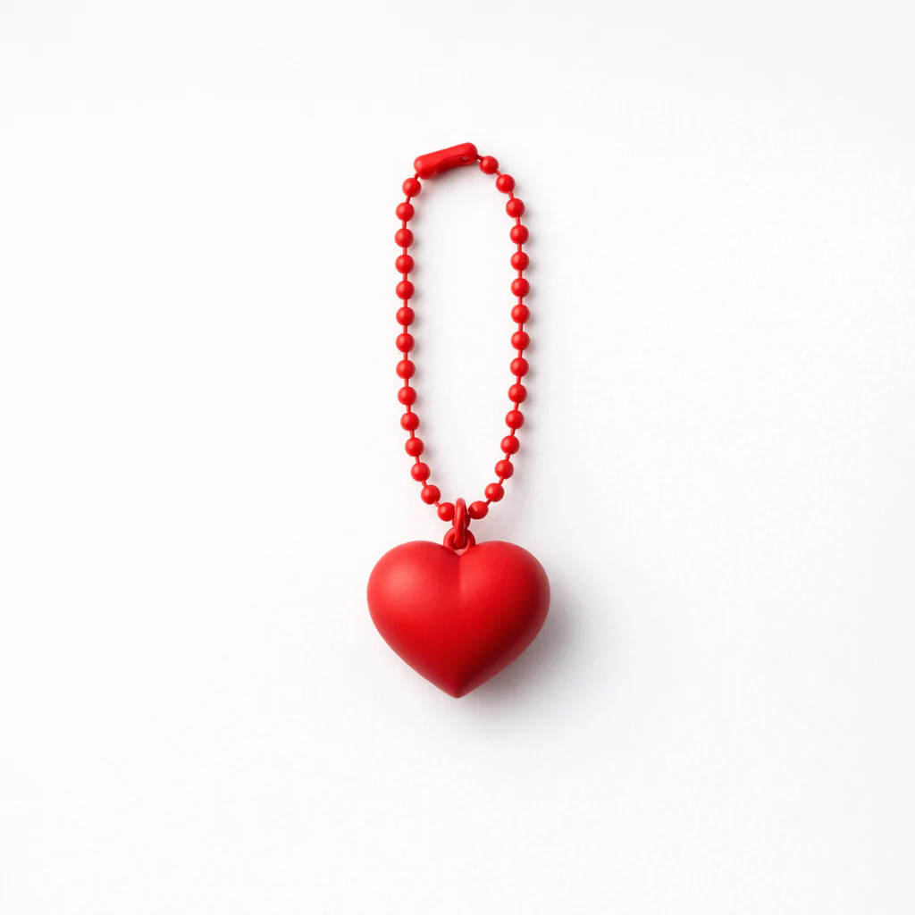 Metal chain Heart Bag Charm Key ring colours assorted - Image 13