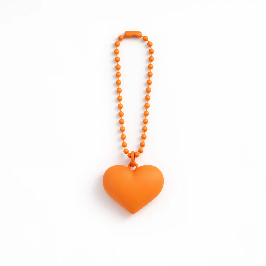 Metal chain Heart Bag Charm Key ring colours assorted - Image 14