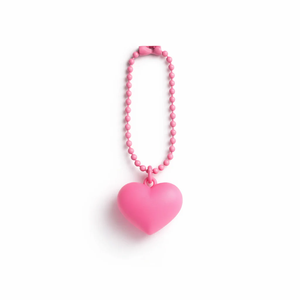 Metal chain Heart Bag Charm Key ring colours assorted - Image 5