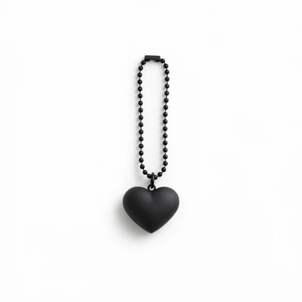 Metal chain Heart Bag Charm Key ring colours assorted - Image 8
